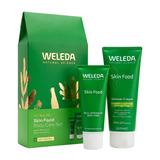 Weleda Gift & Glow Skin Food Body Care Set 2pk gift box with both products on white