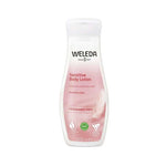 Weleda Sensitive Body Lotion Fragrance Free for sensitive skin, infused with organic Coconut and Jojoba Oil, 200ml bottle.