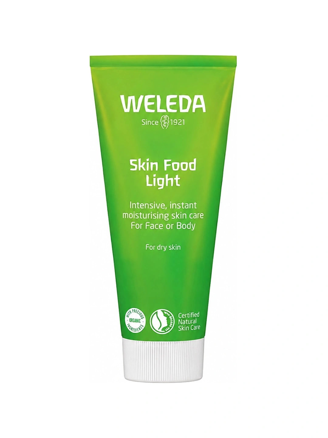 Weleda Skin Food Light 75ml front image matched exactly to the supplied bottles and tubes PSD
