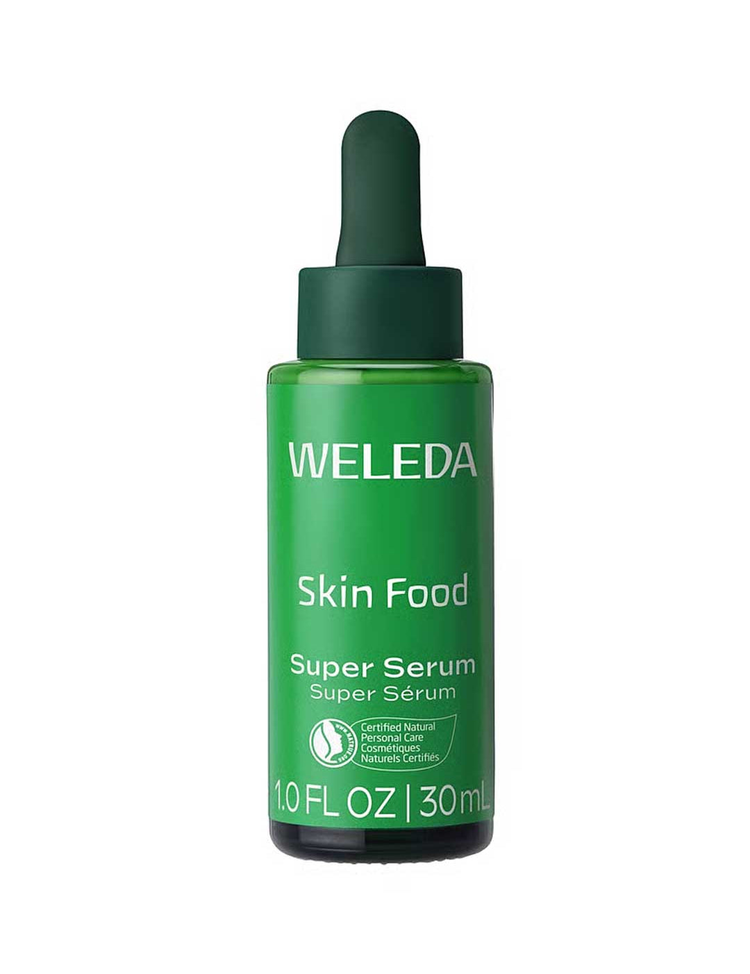 Weleda Skin Food Super Serum bottle on a white background