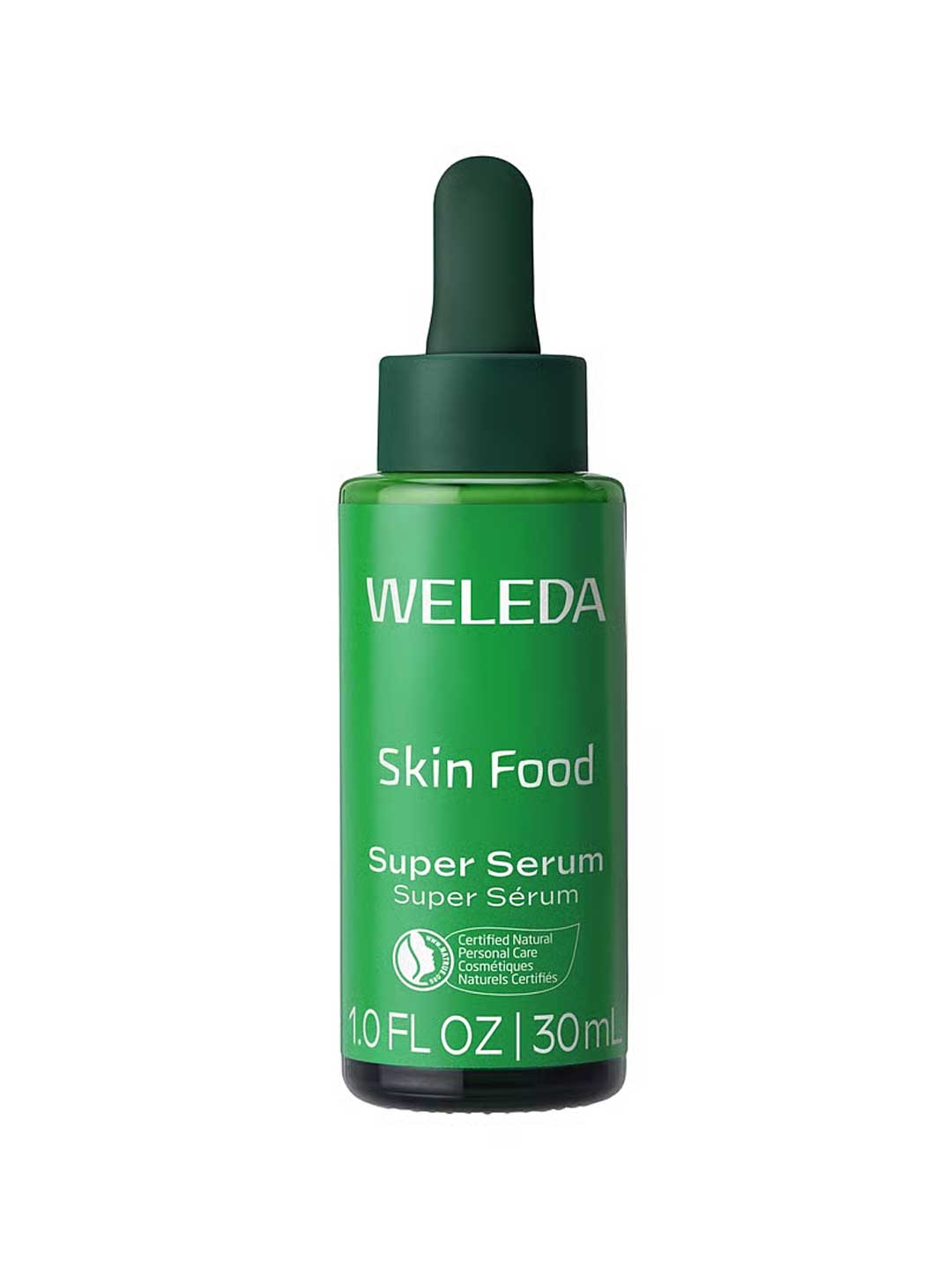 Weleda Skin Food Super Serum bottle on a white background