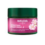 Weleda Smoothing Night Cream with Wild Rose and White Tea, reducing first lines and strengthening skin barrier.