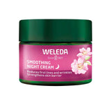 Weleda Smoothing Night Cream with Wild Rose and White Tea, reducing first lines and strengthening skin barrier.