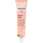 Weleda Nipple Balm 25g comes in a peach-colored tube with a white cap, offering care and protection for sore nipples, cracked skin, and chafing.