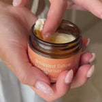 Hand taking Whipped Tallow Moisturiser from the jar – Thrive Tallow Whipped Tallow Moisturiser Scented 70ml