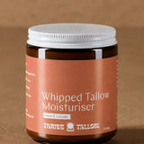 Whipped Tallow Moisturiser large jar in warm natural light – Thrive Tallow Whipped Tallow Moisturiser Scented 70ml