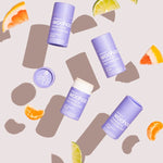 WooHoo Pop deodorant sticks styled with colourful citrus slices