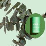 WooHoo Wild deodorant stick styled among eucalyptus branches
