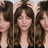 Three hair styling results with Yarok Feed Your Style Dry Shampoo