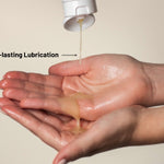 YES OB Plant Oil-Based Lubricant being dispensed into a hand