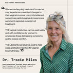 Dr Tracie Miles recommendation for YES intimate moisturisers and lubricants