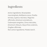 Ingredient list for Zilch Digestion + Bloat Formula – Zilch Digestion + Bloat Formula 120 Tablets