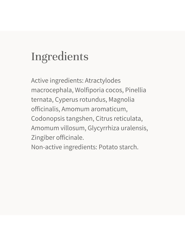 Ingredient list for Zilch Digestion + Bloat Formula – Zilch Digestion + Bloat Formula 120 Tablets