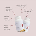 Benefits of Zilch PMS + Stress Formula for cycle and mood support – Zilch PMS + Stress Formula 120 Tablets